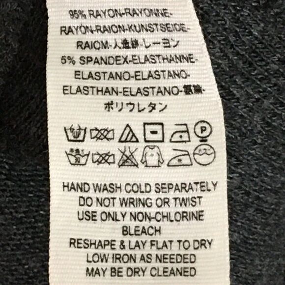 Free People Miss Rose Draped Front Jersey Knit Blouse Dark Grey Heather Wrap XS - Picture 8 of 16